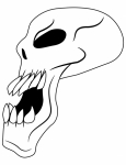 Side View of an Evil Skull