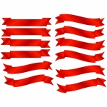Set of 12 Red Banners