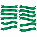 Set of 12 Green Banners