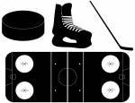 Set of Hockey Silhouettes