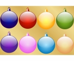 Set of 8 Christmas Baubles