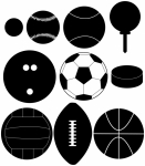 Set of Sports Ball Silhouettes