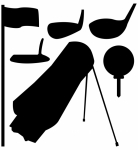 Set of Golf Silhouettes
