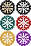 Set of Dartboards in Various Colors