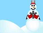 Snowman Background with Room for Your Text