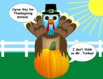 Thanksgiving Turkey and Pumpkin Cartoon