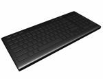 3d Render of a Blank Keyboard in Black