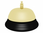 3d Render of a Gold Hotel Bell