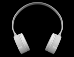 3d Render of White Headphones Isolated on Black