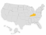 3d Render of the United States Kentucky