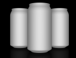 3d Render of a set of Aluminum Cans