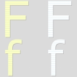 Paper Font Set Letter F
