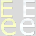 Paper Font Set Letter E