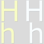 Paper Font Set Letter H