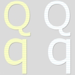 Paper Font Set Letter Q