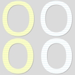 Paper Font Set Letter O