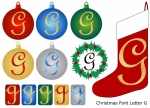 Christmas Font Letter G