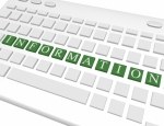3d Render of a Keyboard Spelling Out Information