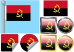 Flag Set Angola
