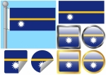 Flag Set Nauru