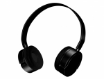 3d Render of Black Headphones Isolated on White