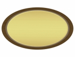 3d Render of an Oval Plaque