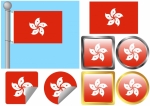 Flag Set Hong Kong