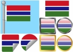 Flag Set Gambia