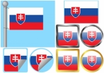Flag Set Slovakia