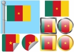 Flag Set Cameroon