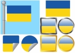 Flag Set Ukraine