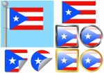 Flag Set Puerto Rico