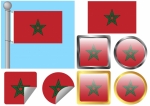 Flag Set Morocco