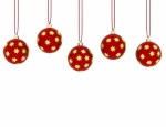 3d Render of Hanging Red Ornaments