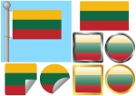 Flag Set Lithuania
