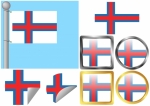 Flag Set Faroe Islands