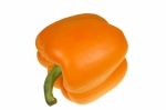 An Orange Bell Pepper Isolated on White