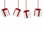 3d Render of Hanging Christmas Presents