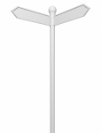 3d Render of a Blank White Road Sign