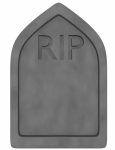 3d Render of a Tombstone Isolated on White