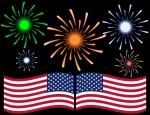 Fourth of July Fireworks Background